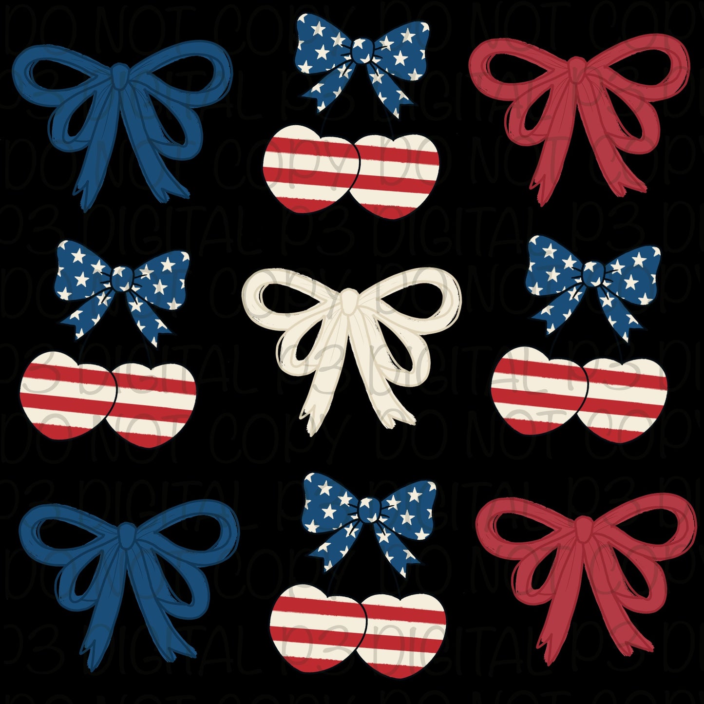 Cherries & Bows PNG