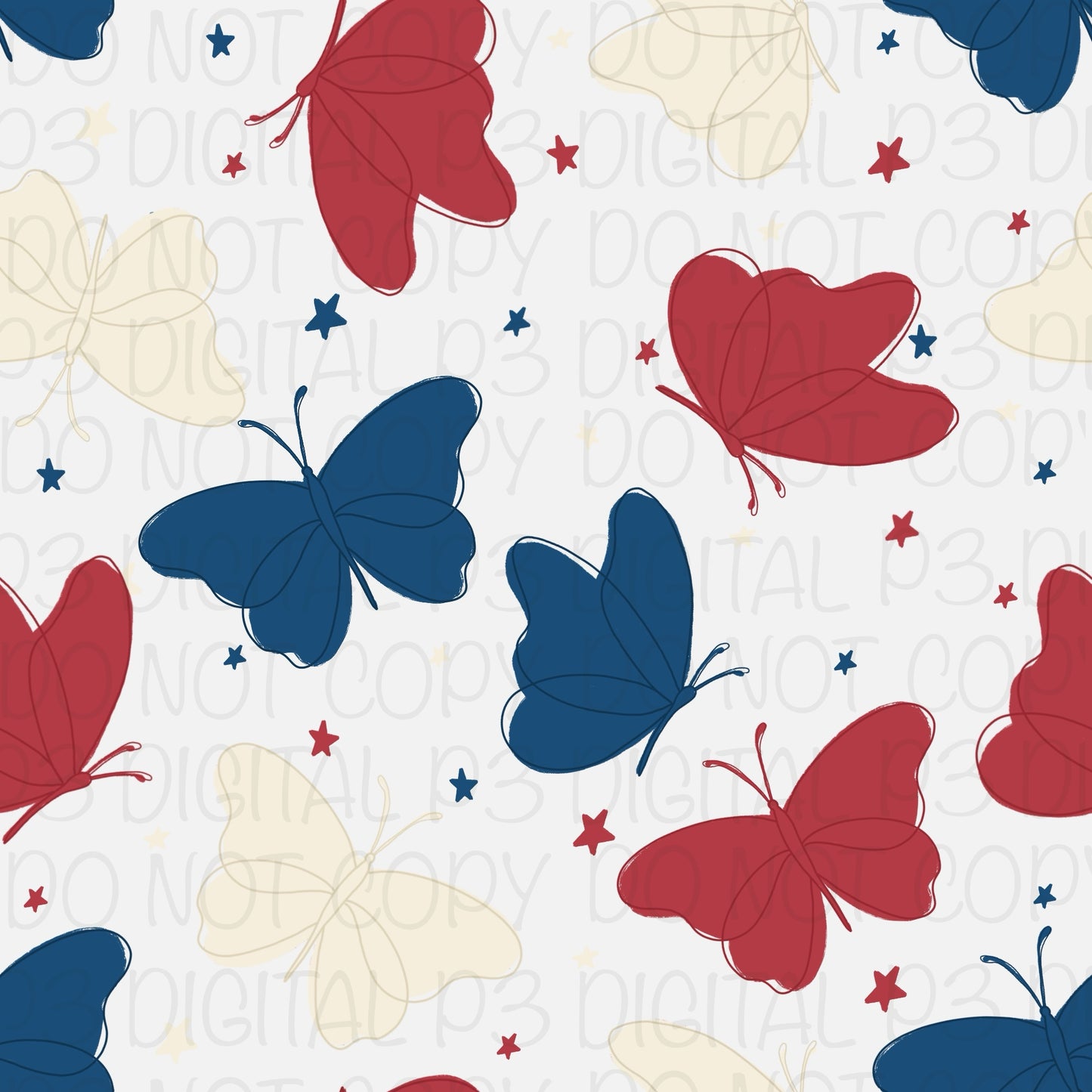 Red White & Butterflies