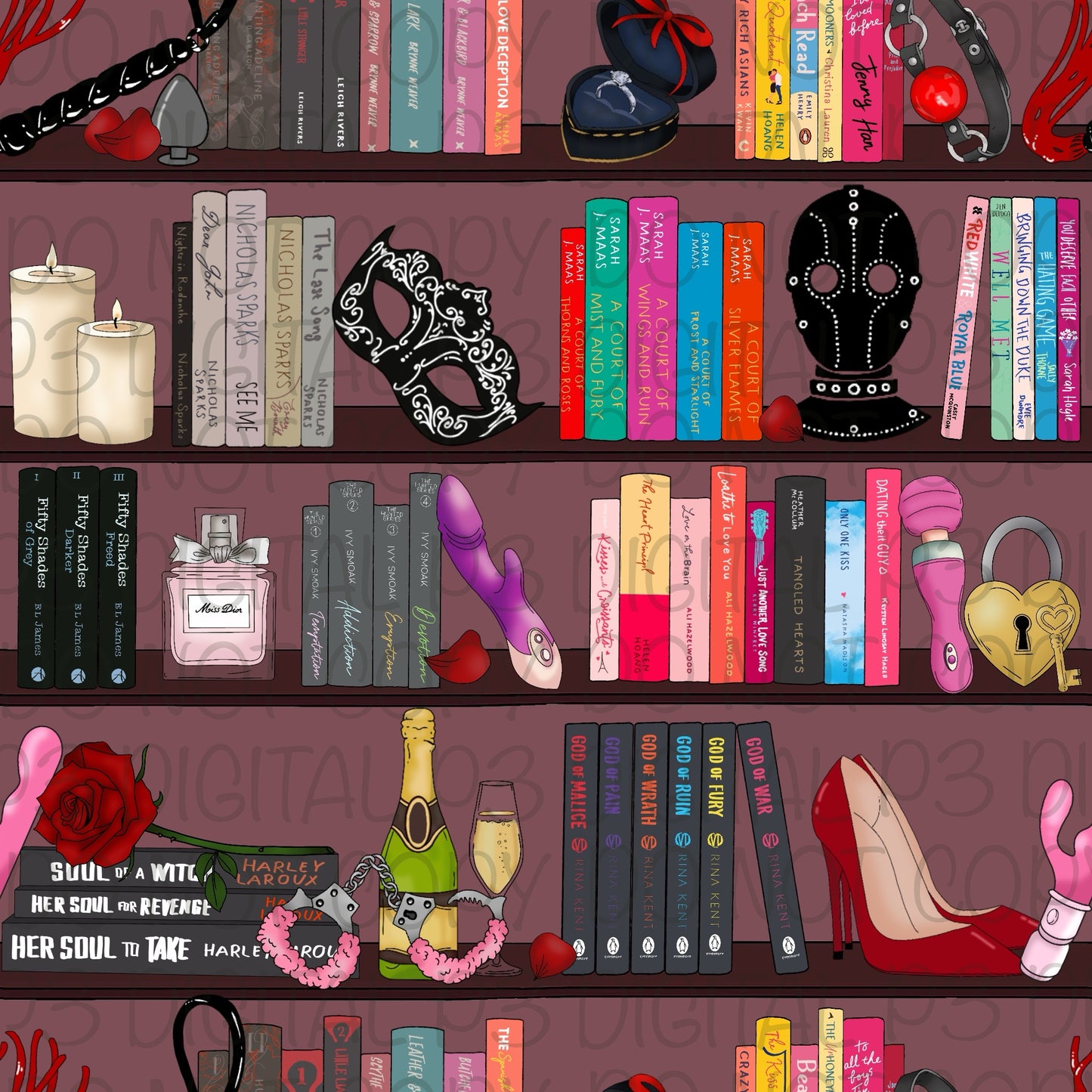 Romance bookshelf