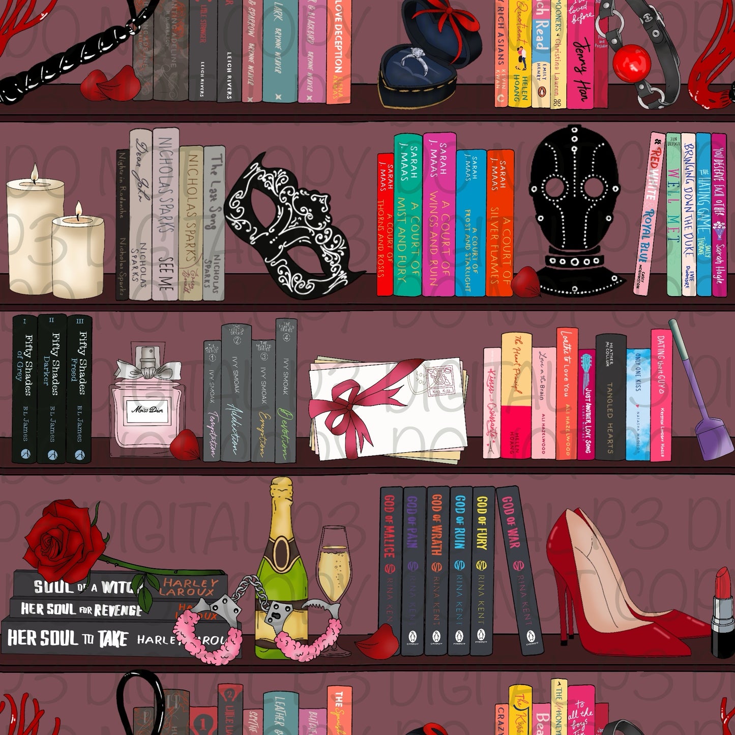 Romance bookshelf