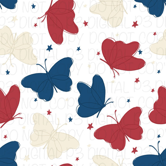 Red White & Butterflies