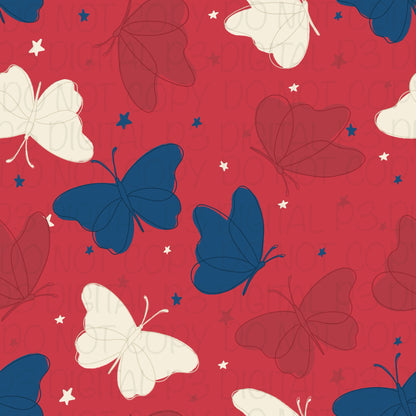 Red White & Butterflies