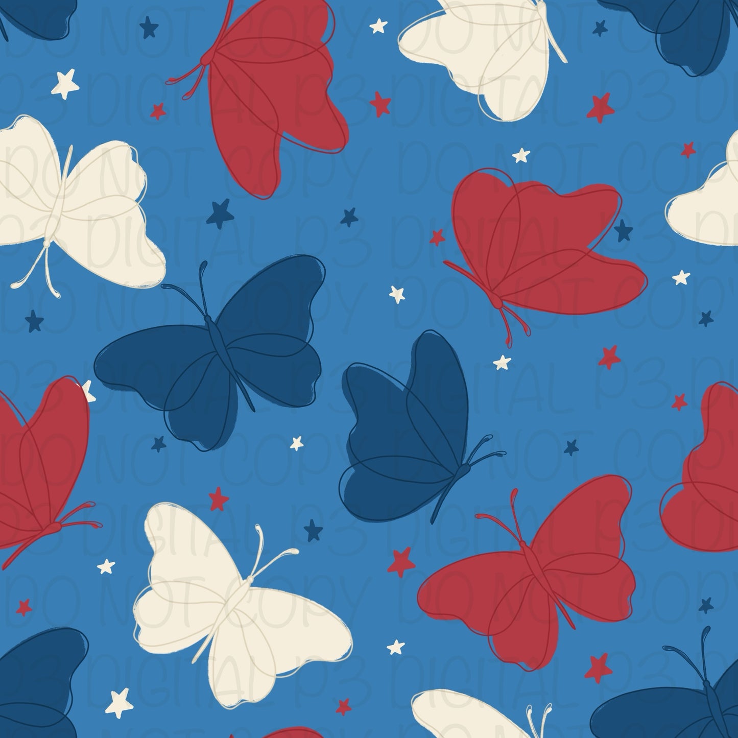 Red White & Butterflies
